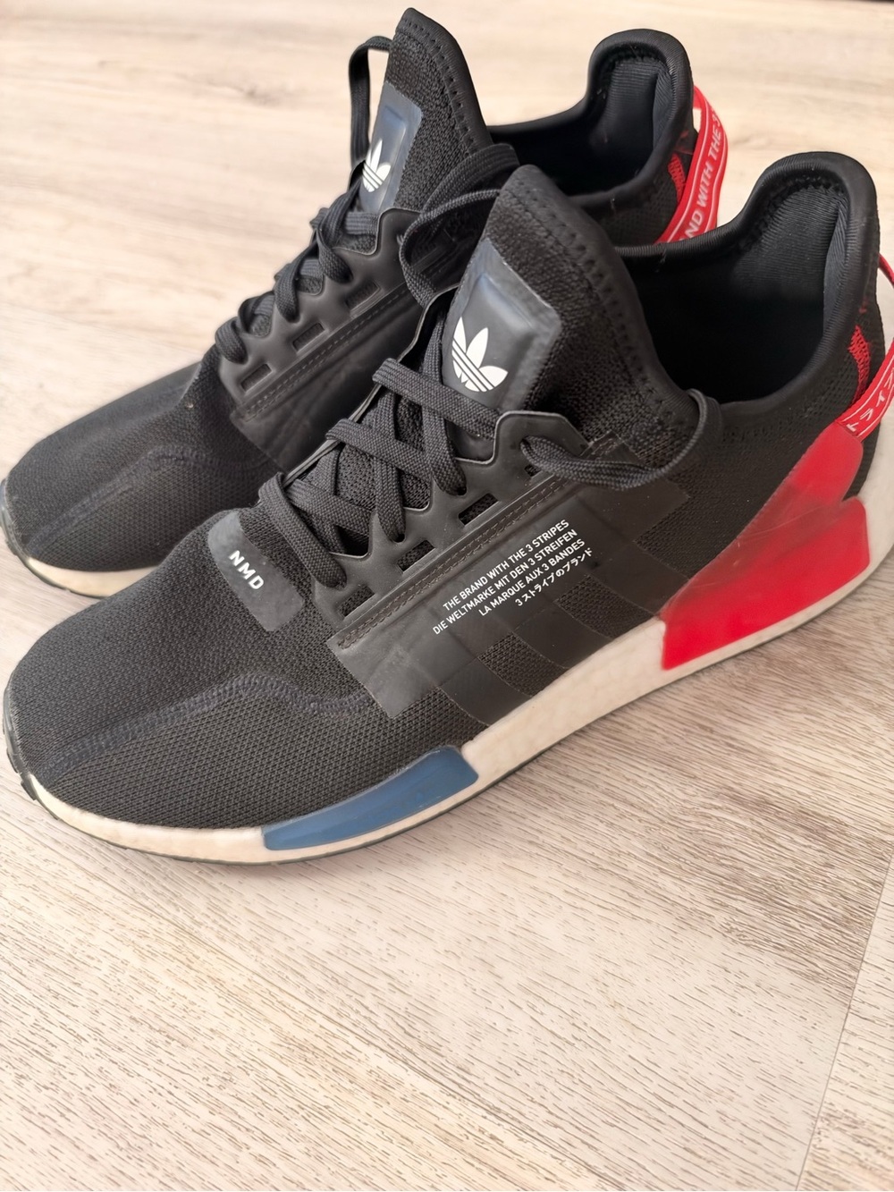 Adidas NMD RI V2 Black Red Blue Men's size 11